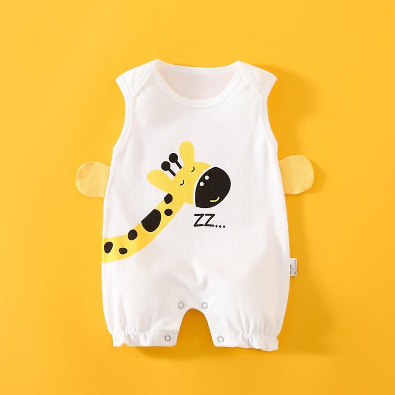 Body Sát Nách cho bé chất Cotton Mềm Mịn mẫu quần áo sơ sinh Bé Trai Bé Gái siêu dễ thương 0 đến 12 tháng