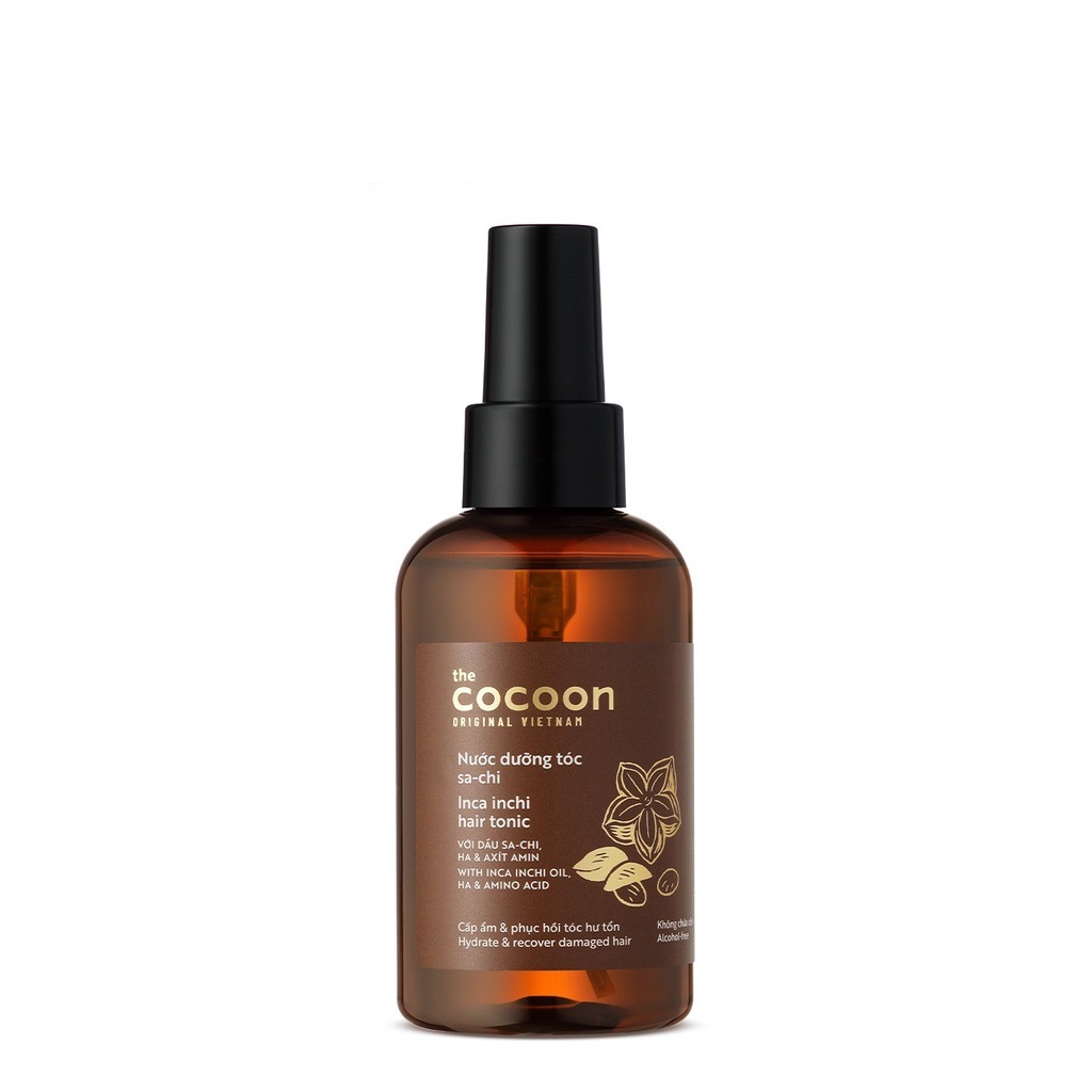 Nước dưỡng tóc Sachi Cocoon 140ml Cấp ẩm, phục hồi tóc hư tổn thuần chay