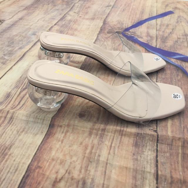 Dép cao gót 5p, gót trong siêu xinh