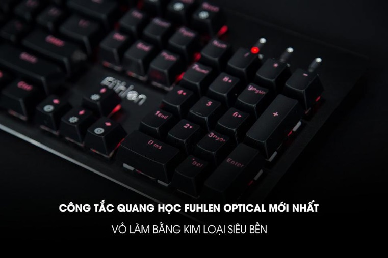 Bàn phím cơ gaming có dây Fuhlen G900l Led Rainbow Blue Switch tem Ninza - Hàng chính hãng