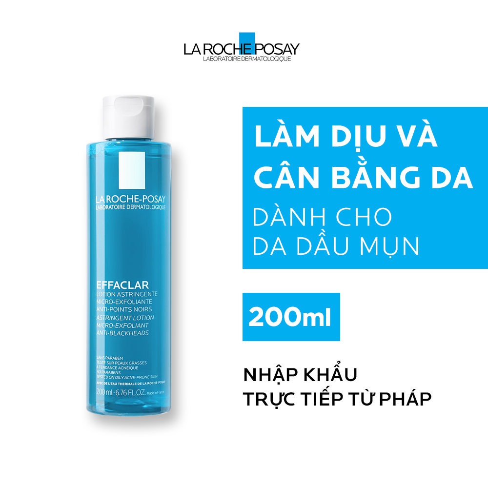 Nước cân bằng (toner) giàu khoáng dành cho da dầu La Roche-Posay Effaclar Astringent Lotion 200ml