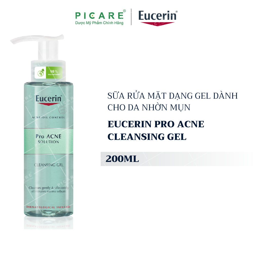 Gel Rửa Mặt Trị Mụn Loại Bỏ Nhờn Ngừa Mụn Eucerin