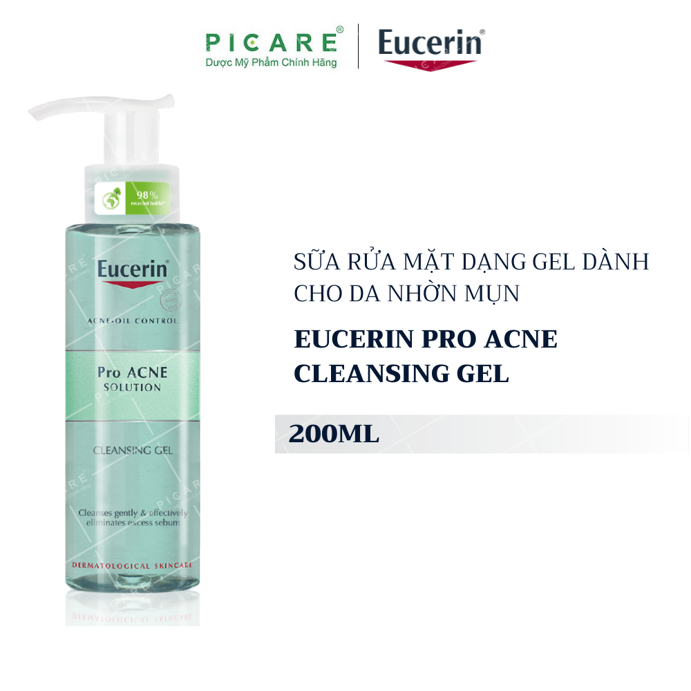 Gel Rửa Mặt Trị Mụn Loại Bỏ Nhờn Ngừa Mụn Eucerin (200ml)