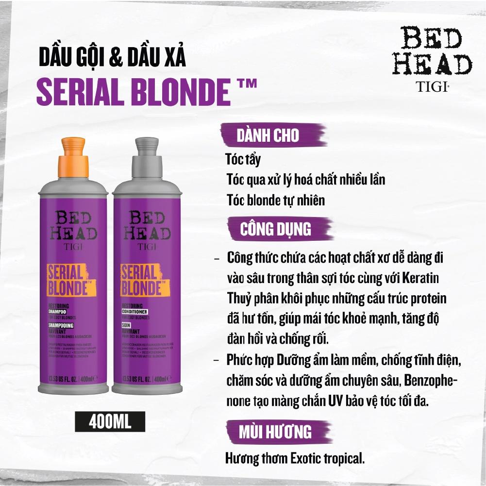 Dầu xả dành cho tóc tẩy bị hư tổn TIGI Bed Head Serial Blonde 13.53 US FL. OZ | 400ml