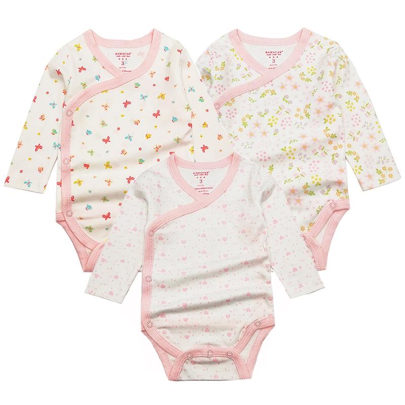 3 Cái/lốc 100% Cotton Cho Bé Bodysuit Mùa Xuân, Mùa Thu Trẻ Sơ Sinh Liền Quần Tay Dài Bé Trai Bé Gái Quần Áo Bé Sơ Sinh Bộ Quần Áo