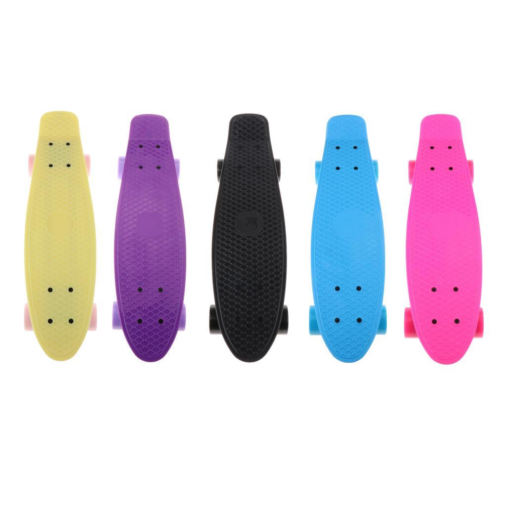 22" Skateboard Longboard Cruiser Skate Deck for Kids Outdoor Trick