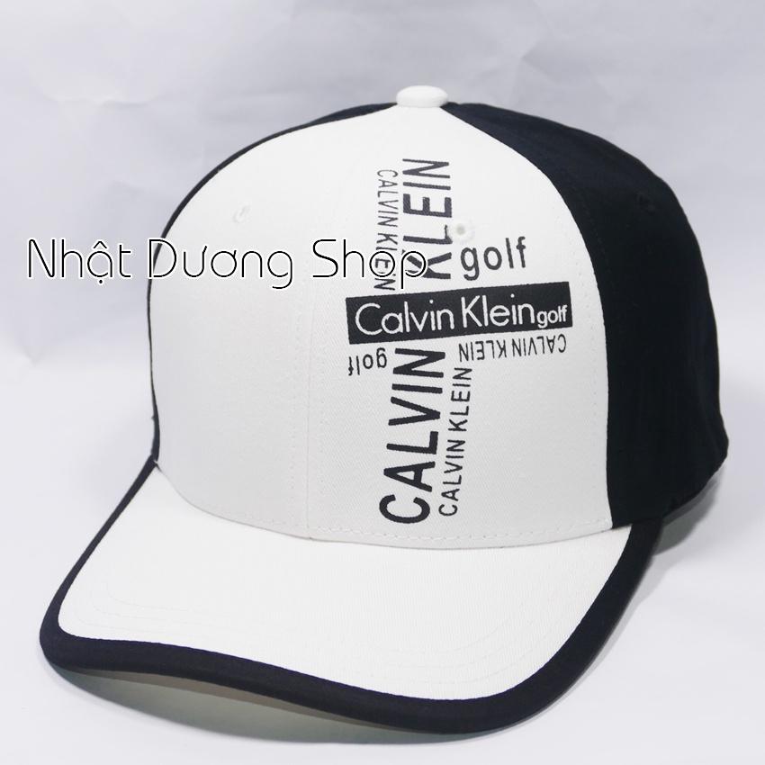 Nón kết bít đuôi Calvin Klein golf xịn in dẽo logo đai co giãn dành cho vòng đầu từ 56-59cm - Chất liệụ Cotton cao cấp