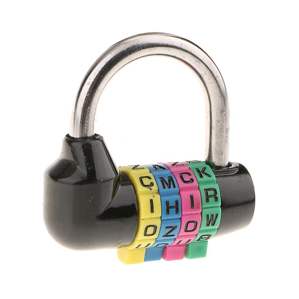 Letter Combination Lock Password  Padlock for Toolbox Black