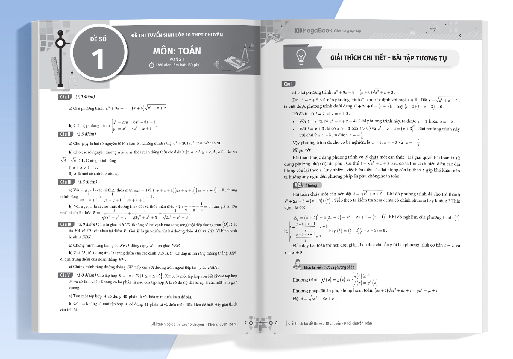 GIẢI THÍCH BỘ ĐỀ THI VÀO 10 CHUYÊN - KHỐI CHUYÊN TOÁN_MEGABOOK