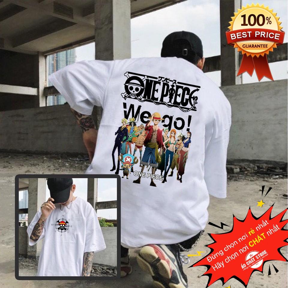 Áo Tay Lỡ Unisex Anime Cực Đẹp | Áo Phông Rộng Oversize Luffy WE GO Cao Cấp