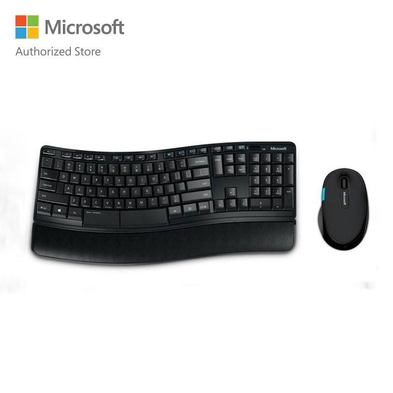 Bộ bàn phím chuột không dây Microsoft Wireless Scupt Comfort (màu đen) L3V-00027 Hàng chính hãng