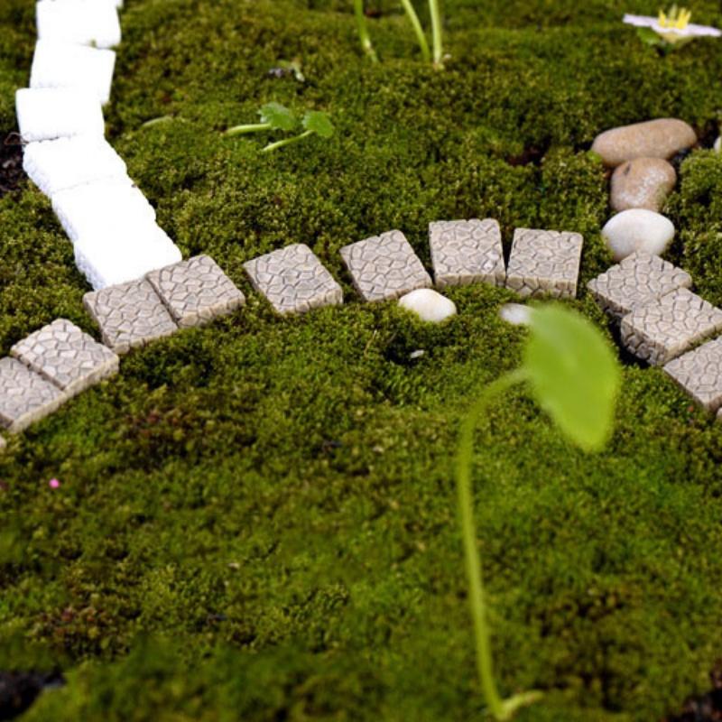 Mô hình tiểu cảnh ️ Viên gạch giả làm lối đi tiểu cảnh, sân vườn, terrarium, sen đá