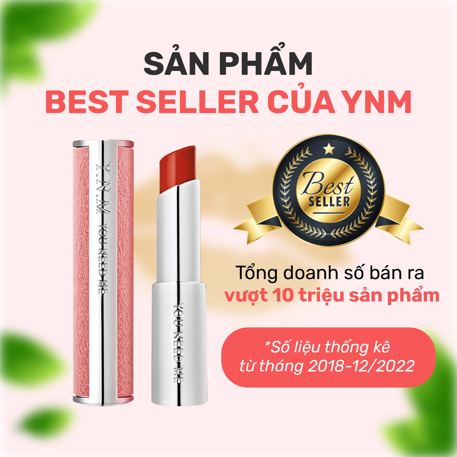 Son Dưỡng Lì Có Màu YNM Candy Pop Glow Melting Balm Crimson Chili 3g/ Đỏ Gạch