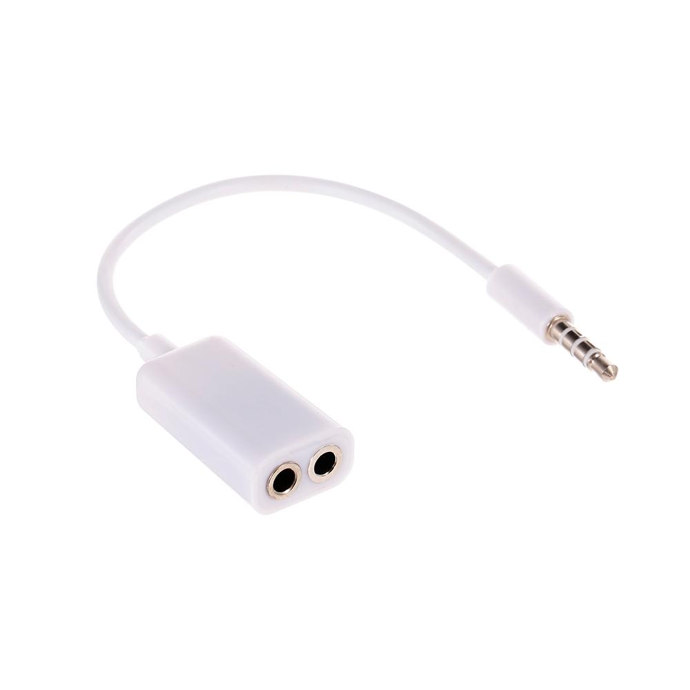 3.5mm Jack Splitter 2 Female to 1 Male Headphone Microphone Cable Adapter Stereo Audio Plug