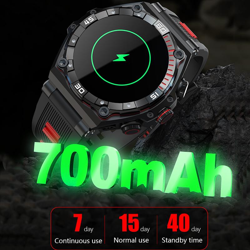 AMOLED Bluetooth Gọi cho người đàn ông đồng hồ thông minh 1.43inch 466*466 HD Độ phân giải 700mah pin lớn IP68 SMARTPATCH SMARTWATCH SMARTWATCH SMART