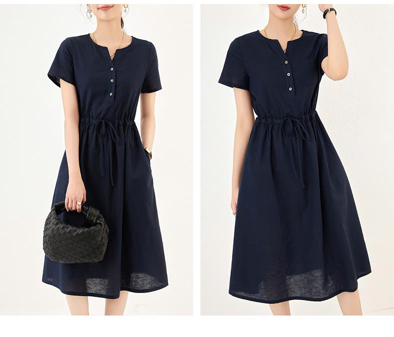 Đầm thiết kế cổ V trendy dành cho nữ, kèm theo bo eo tôn dáng Da218