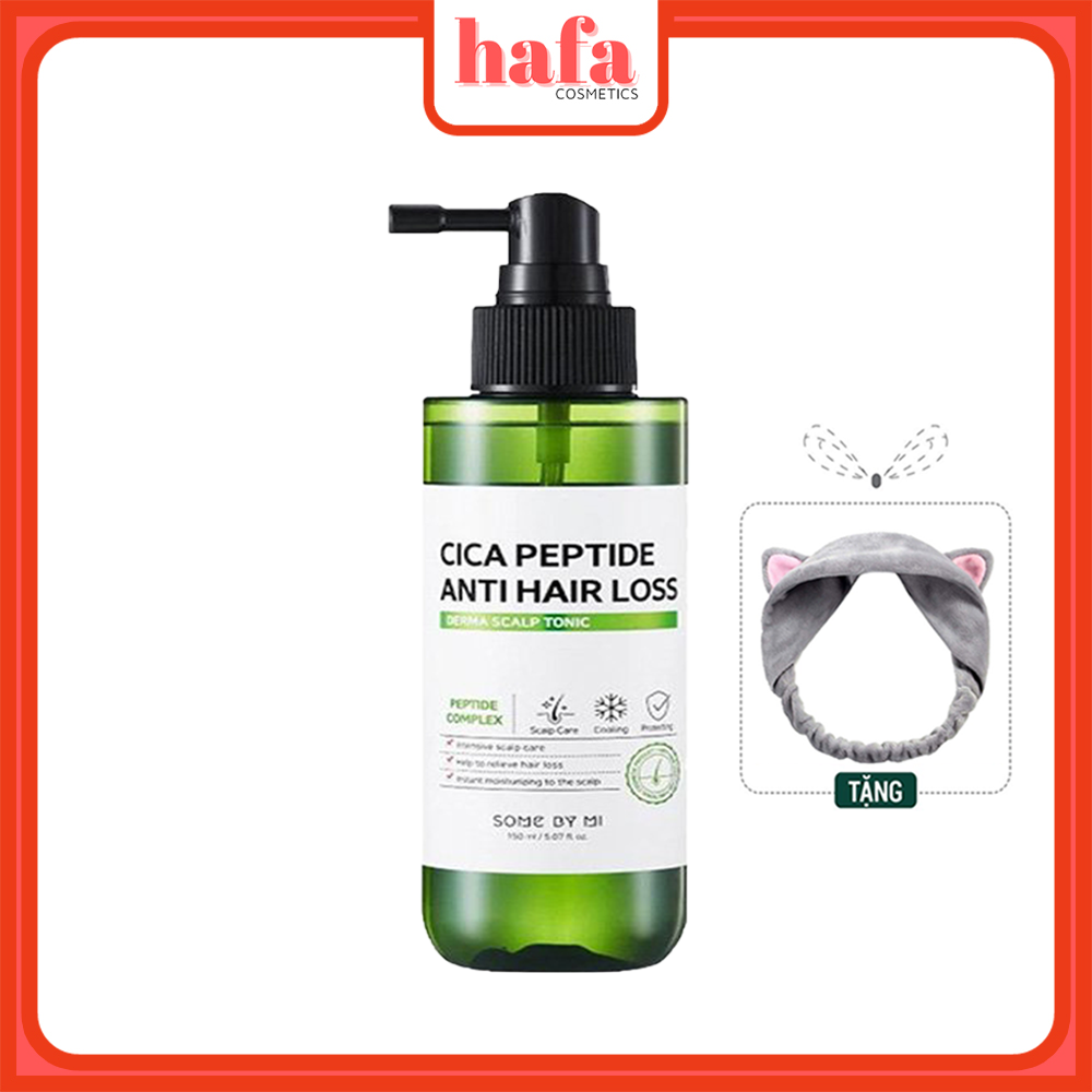 Xịt dưỡng tóc ngăn ngừa rụng tóc Some By Mi Cica Peptide Anti Hair Loss Derma Scalp Tonic 150ml + Tặng Kèm 1 Băng Đô Tai Mèo (Màu Ngẫu Nhiên)