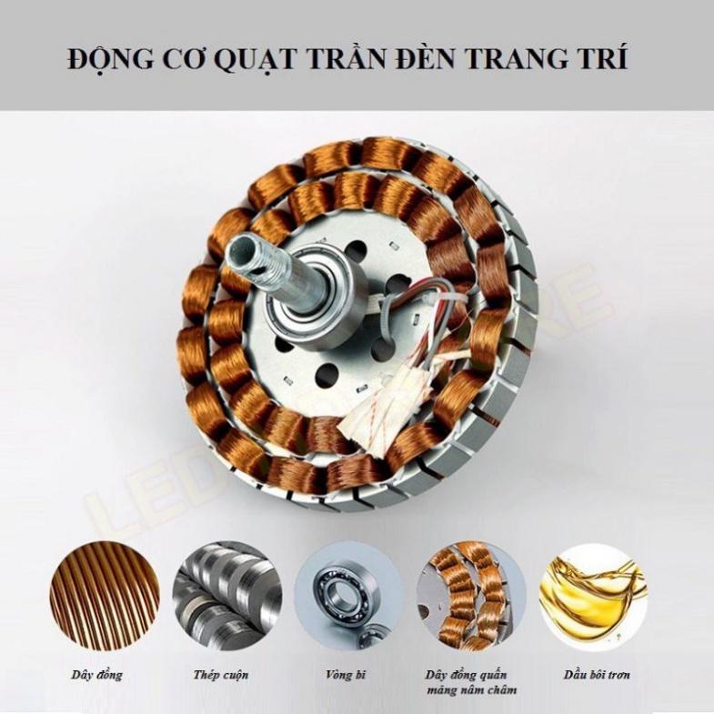 Quạt trần dấu cánh DC lõi đồng 6 tiêu chuẩn mức độ gió quạt trần trên nhà đèn dấu cánh, quạt trần trên nhà phòng khách