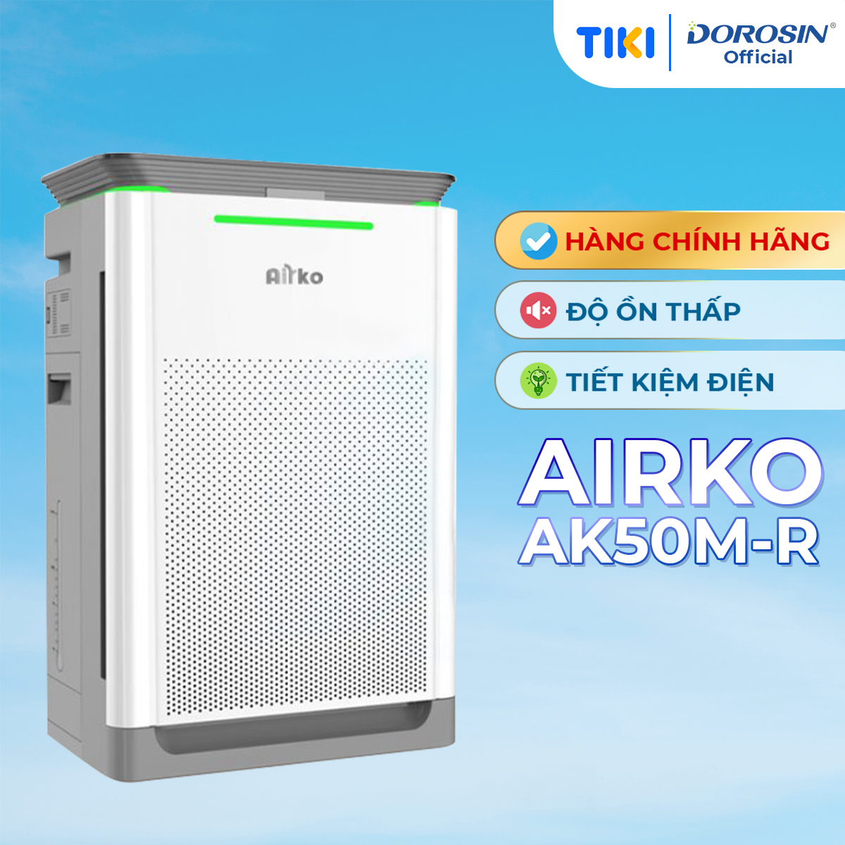 Máy lọc không khí và bù ẩm chính hãng Airko AK50M-R / Tính năng thông minh/ SP thiết yếu cho gia đình và Văn phòng