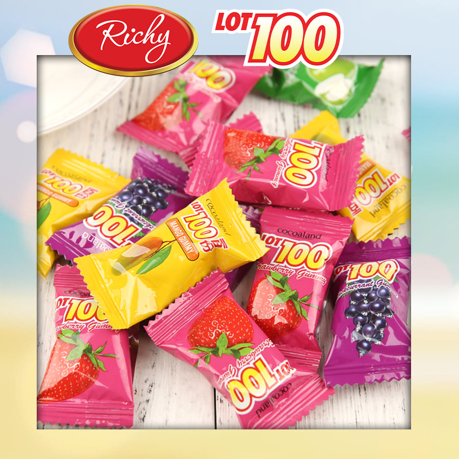Kẹo Richy Lot 100 - Hộp 250g - vị trái cây