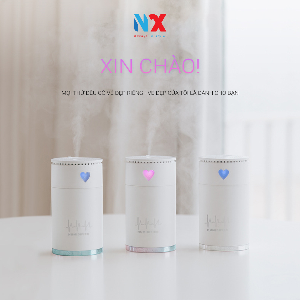 Máy Khuếch Tán Tinh Dầu Humidifier - Máy xông tinh dầu Dùng được cho oto thiết kế dễ thương