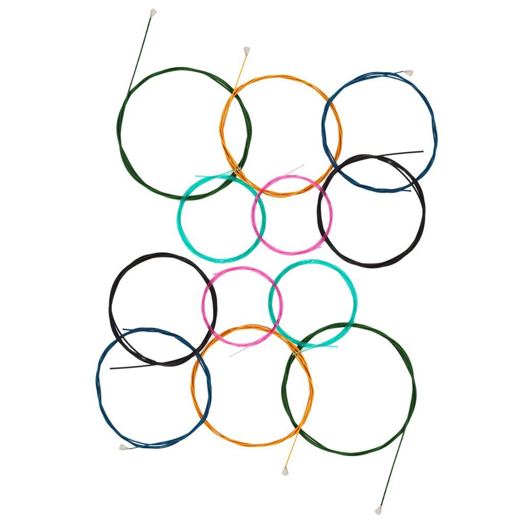 2 Set Rainbow Colorful Guitar Strings Set for 6 Strings Classic Classical Guitar Parts