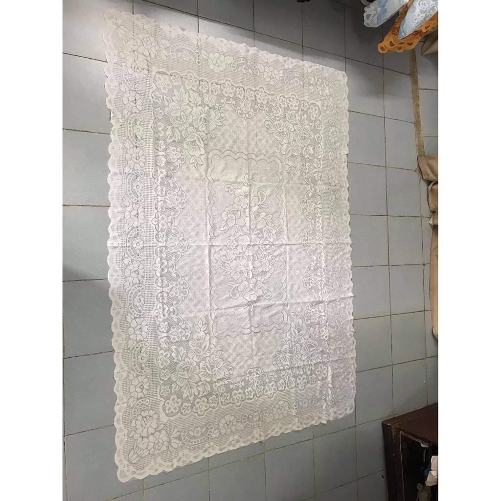 Khăn trải bàn Ren Hoa 140x200cm - HÀNG ĐẸP