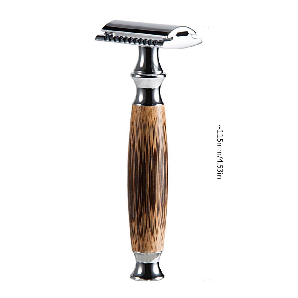 Classic Bamboo Handle Mens Double Edge Shaving Daily Shaving