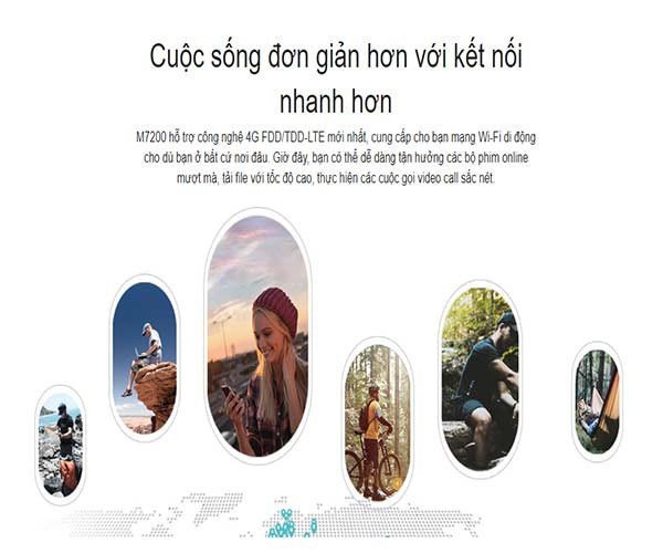 thiết bị phát wifi 4G TP Link M7200 Luôn sẵn sàng kết nối cùng thiết bị phát wifi 4G TP Link M7200