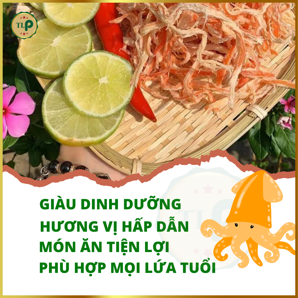 MỰC SỢI HẤP NƯỚC DỪA TÂN LỘC PHÁT - HŨ 500G