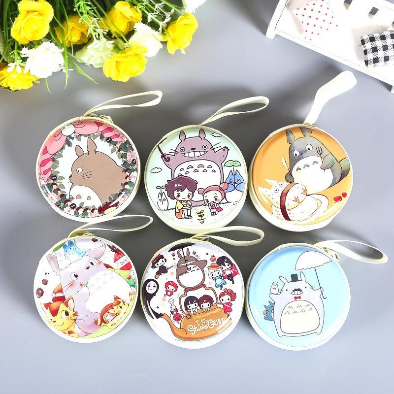 Bóp Ví Thiếc Mini Đựng Tai Nghe Cáp Sạc Tiền Xu Nhiều Mẫu Dễ Thương Totoro