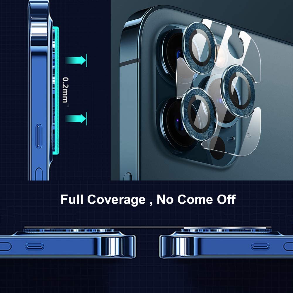 Bộ miếng dán kính cường lực bảo vệ Camera iPhone 13 Pro Max hiệu Wiwu Guard Lens Ring mang  lại khả năng chụp hình sắc nét full HD (độ cứng 9H, chống trầy, chống chụi &amp; vân tay, bảo vệ toàn diện) - hàng nhập khẩu