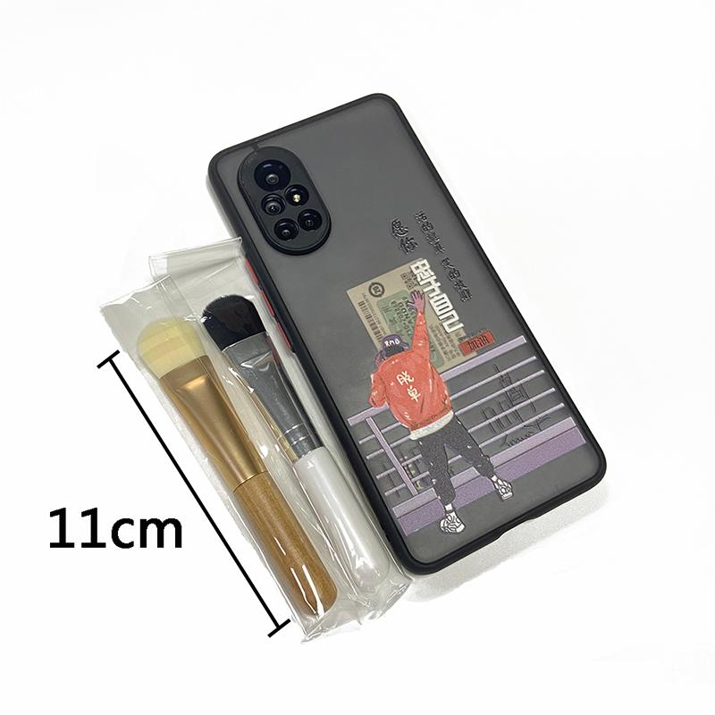 10 Cái/lốc Mặt Nạ Bàn Chải Mềm Tay Cầm Bằng Gỗ Di Động Mặt Hình Quạt Cọ Trang Điểm Chuyên Nghiệp Mỹ Phẩm Chăm Sóc Da Công Cụ
