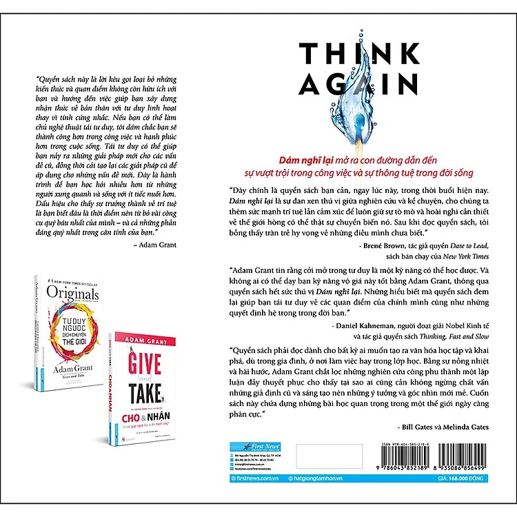 Sách Dám nghĩ lại - Think again (Adam Grant - Mới 2023)