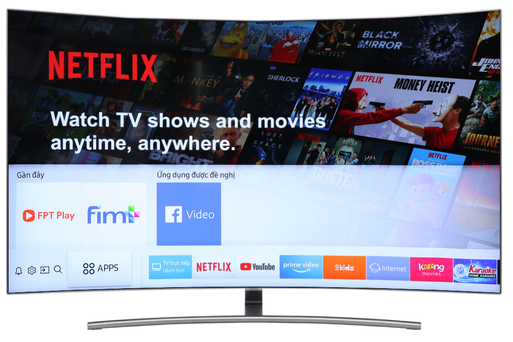 Smart Tivi Cong QLED Samsung 4K 55 inch QA55Q8CNA - Hàng chính hãng