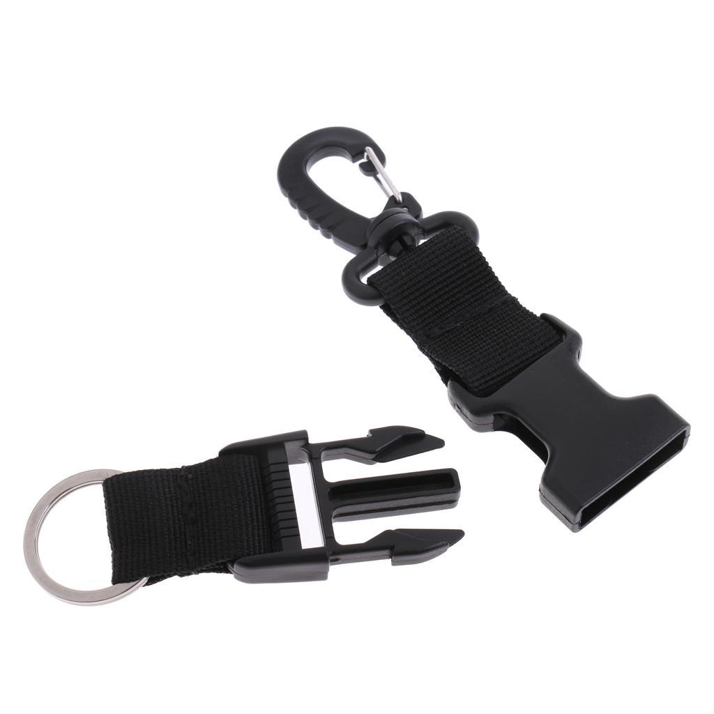8  Nylon Webbing Scuba Diving Lanyard Camera Flashlight Holder Strap Clip