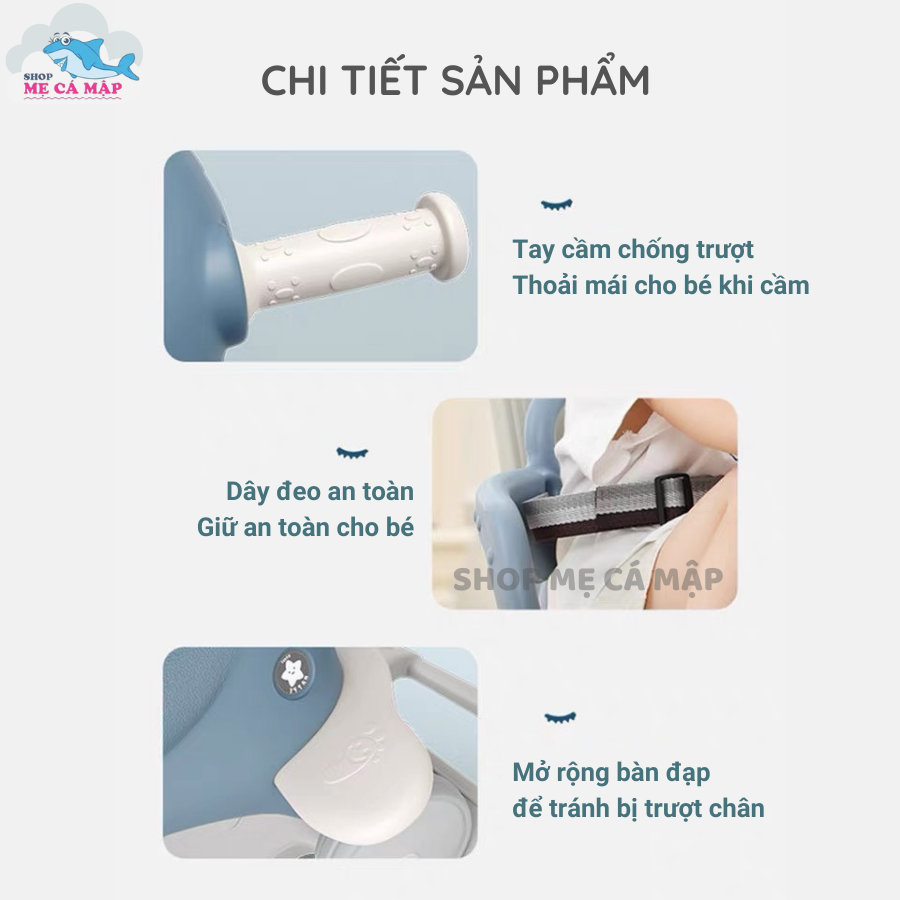 Ngựa bập bênh cho bé Pakey Đa Năng 6 in 1 phù hợp cho bé từ 1-6 tuổi, Bé có thể điều chỉnh được hướng