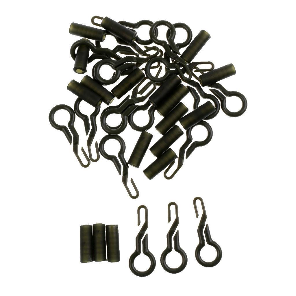 20pcs Back Lead Clips&Tubes for Carp Fishing Carp Fishing Rig Accessory Kit