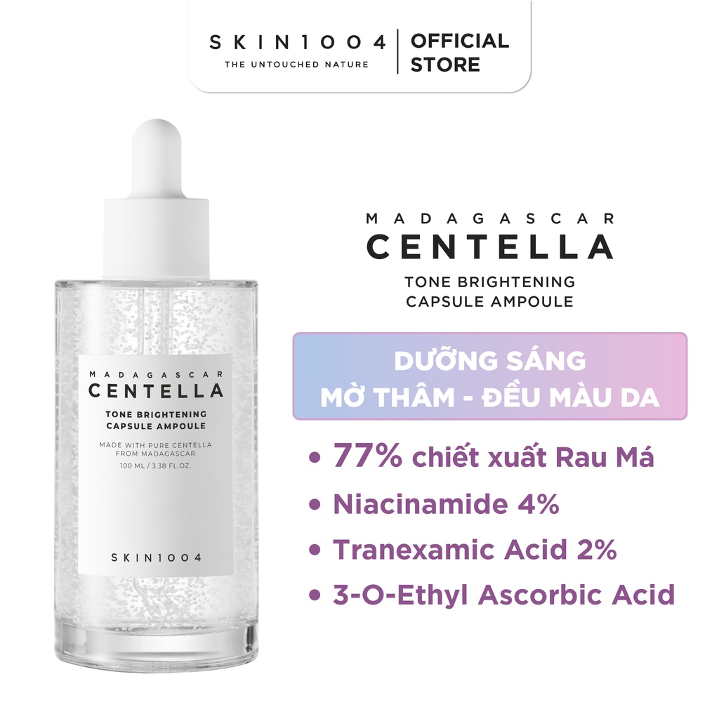 Tinh Chất dưỡng sáng, mờ thâm Skin1004 Madagascar Centella Tone Brightening Capsule Ampoule 100ml