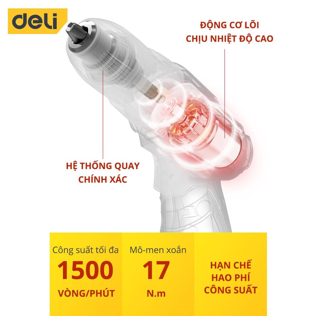 Máy Khoan Deli Chính Hãng Pin 12V Bắt Vít - Nhỏ Gọn, Tiện Dụng - Dùng Cho Sửa Chữa Vật Dụng - DL600012