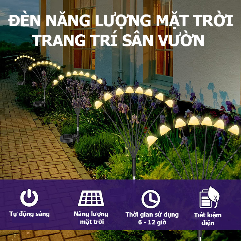 Đèn năng lượng mặt trời trang trí sân vườn hình nấm , đèn trang trí dành cho ngoài trời -K1599