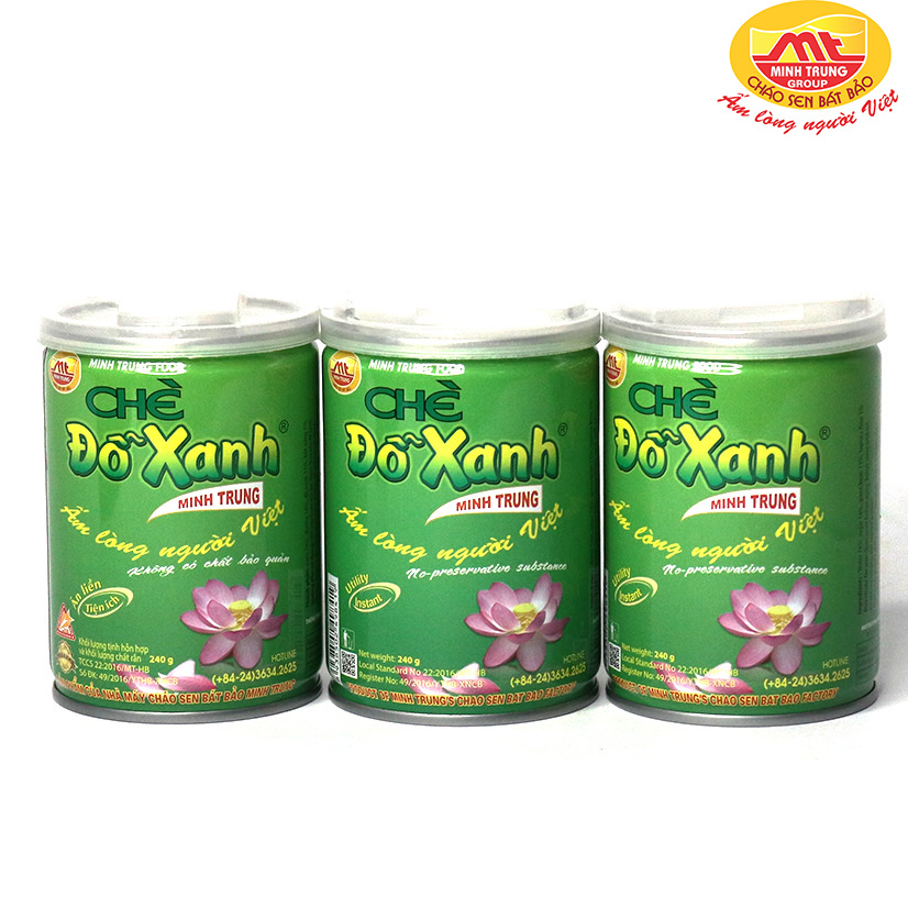 Chè Đỗ Xanh Minh Trung Lốc 3 lon