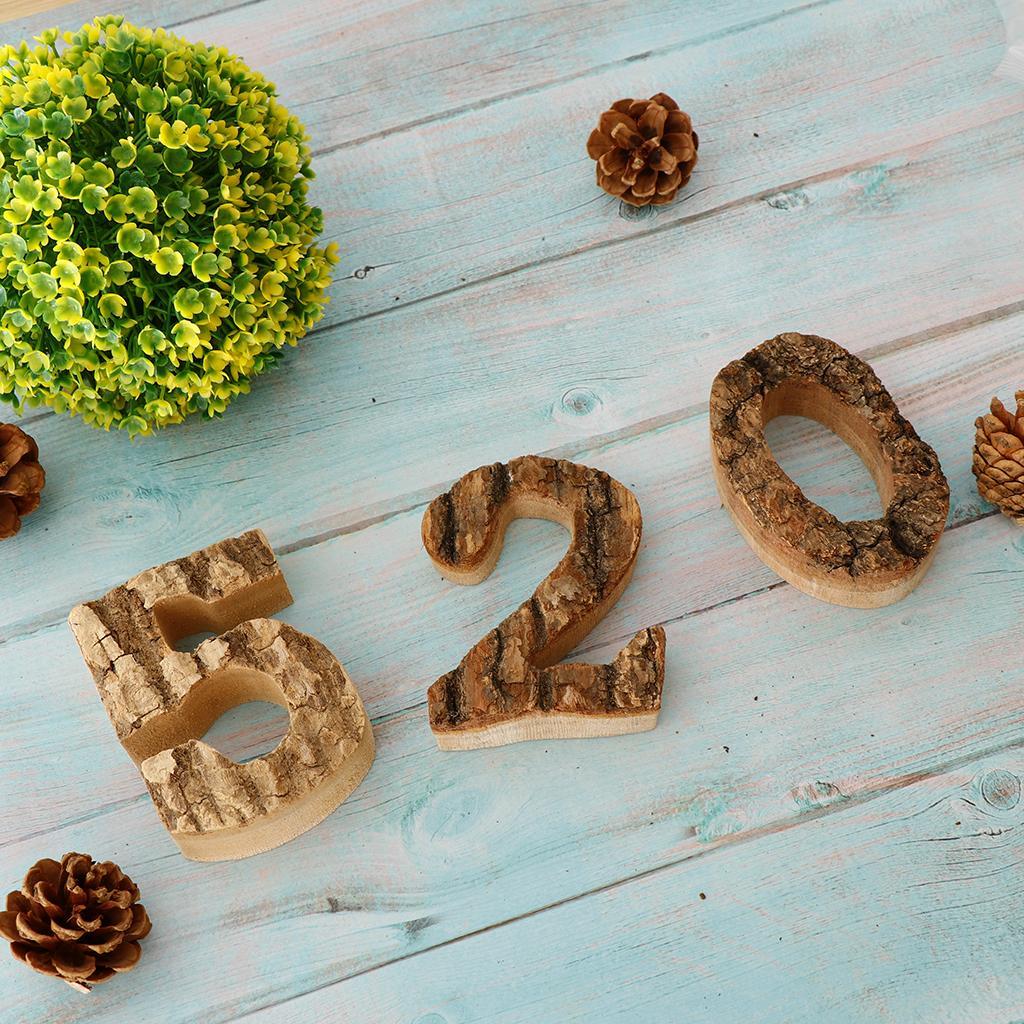 2pcs Wooden Number Decoration DIY Ornaments Decor For Home