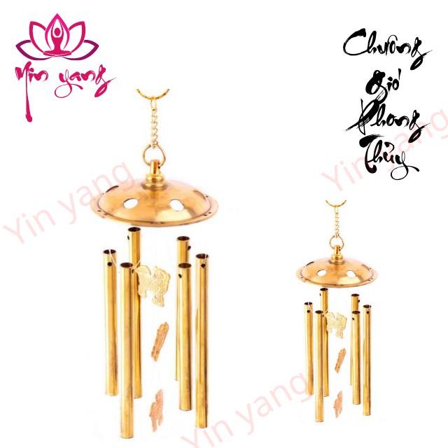 Chuông Gió Phong Thủy 6 Thanh- Chất Liệu Đồng- Đem Lại May Mắn