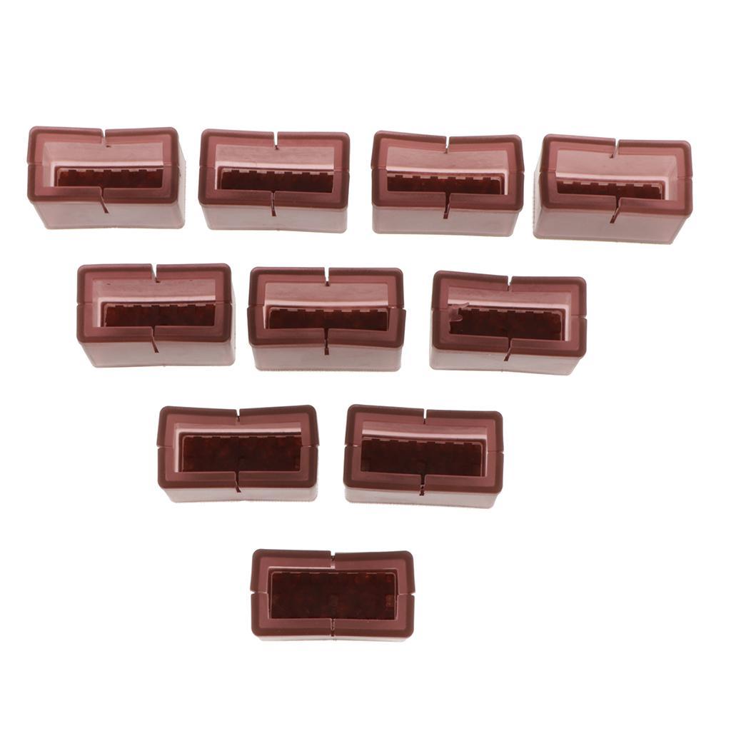 10x Chair Leg Caps Cover Rectangle Protectors