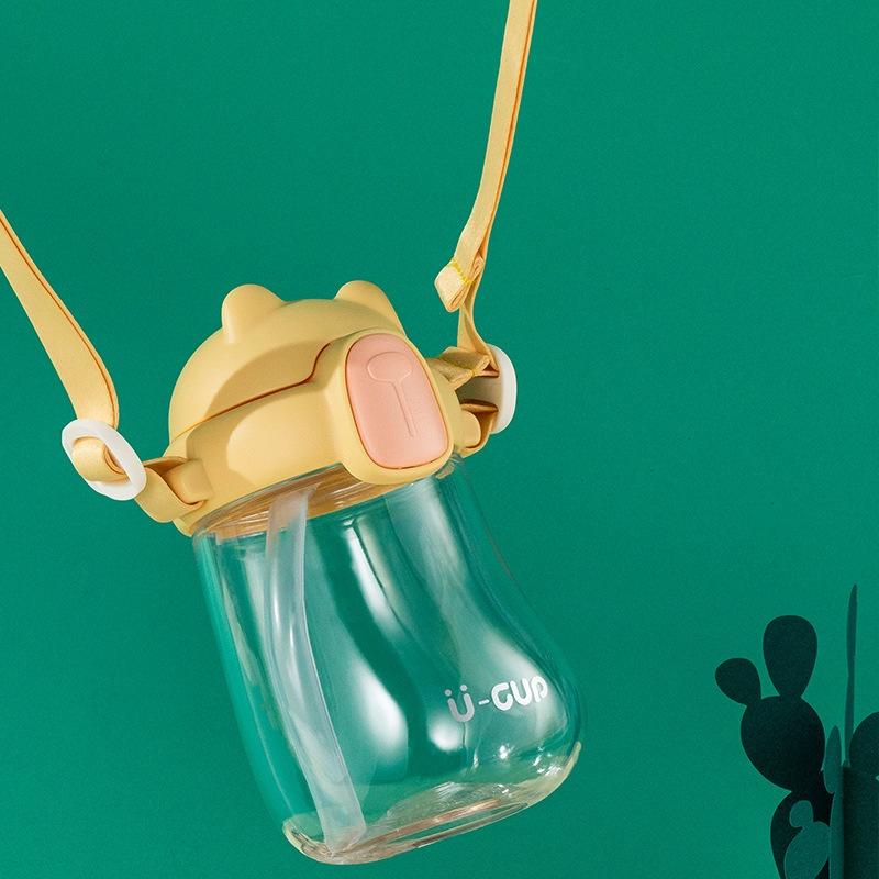 Bình nước U cup nhựa Tritan có có ống hút 400ml