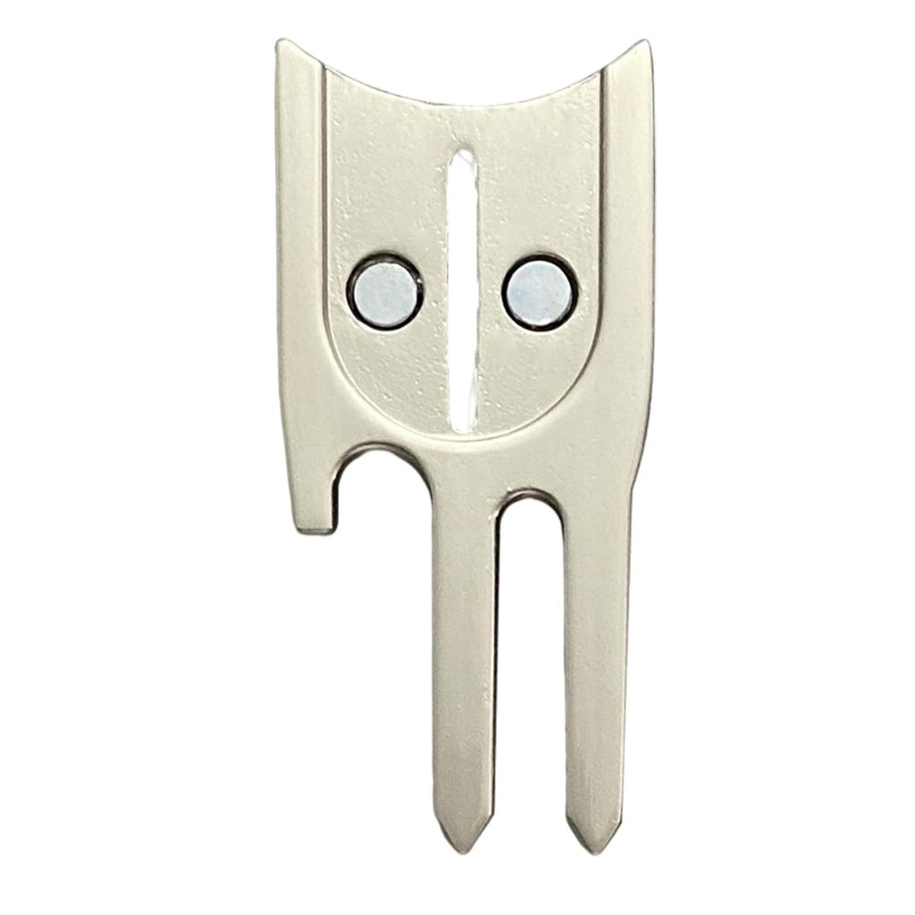 Golf Divot Tool Ball Marker Bottle Opener Green Repair Fork Golden