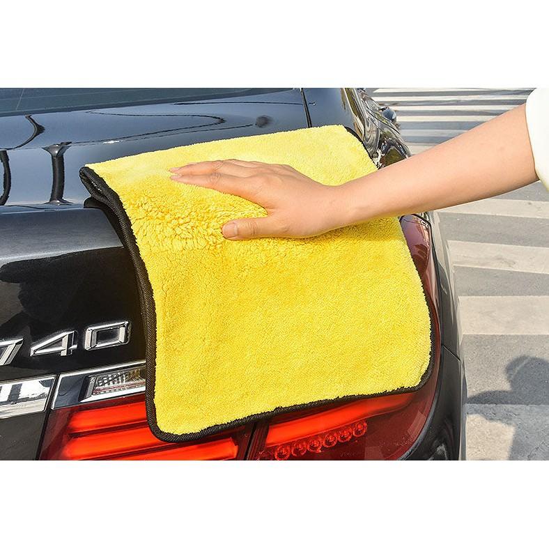 Khăn lau ô tô chuyên dụng Microfiber 30×60 cm, khăn lau xe ô tô cao cấp siêu mịn 2 lớp,Khăn lau xe hơi loại 1