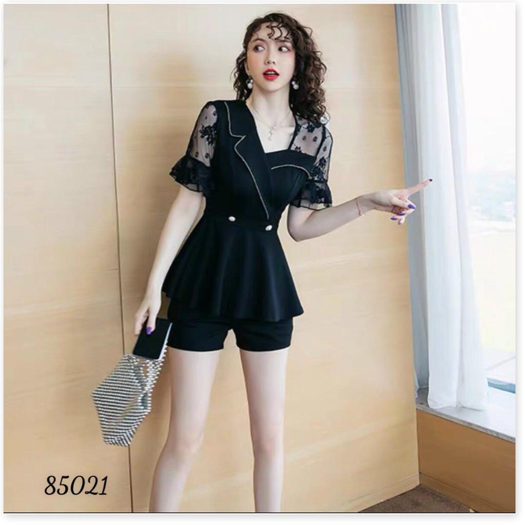 SET VÁY UMI ĐEN PHỐI LƯỚI KIM TUYẾN SANG TRỌNG MẪU MỚI NHẤT HIỆN NAY
