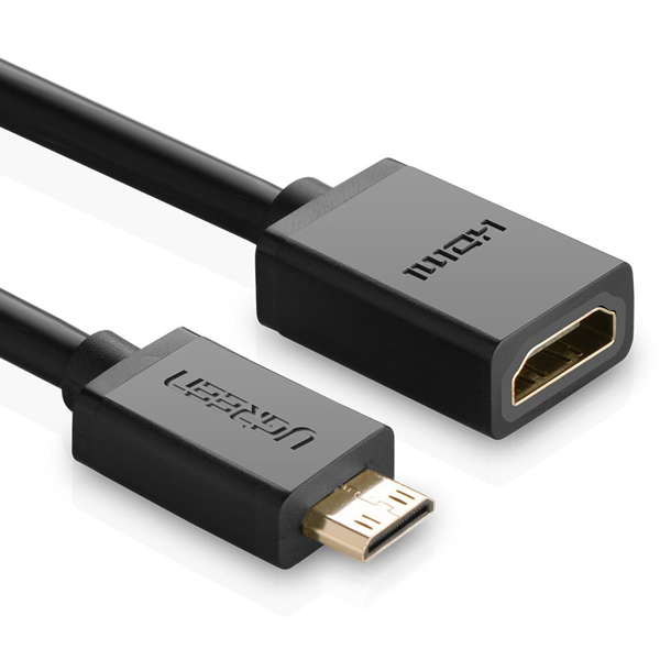 Cáp Mini HDMI sang HDMI Ugreen dài 20cm 20137-Hàng chính hãng